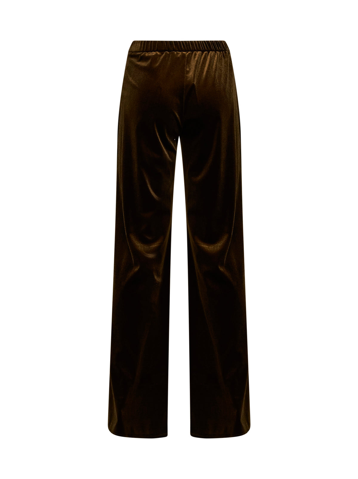 Pantaloni a zampa Polder in velluto stretch oliva