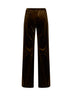 Pantaloni a zampa Polder in velluto stretch oliva