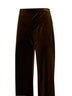 Pantaloni a zampa Polder in velluto stretch oliva