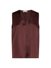Wine envers satin Telby V-neck tank top