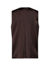 Chocolate envers satin Telby V-neck tank top