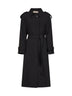 Trench con cintura Telly in cady stretch nero