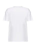 T-shirt in jersey bianco con applicazione effetto top