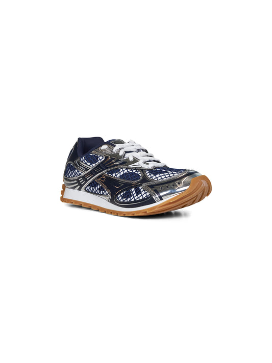 Sneakers Orbit in tessuto tecnico e mesh blu e argento