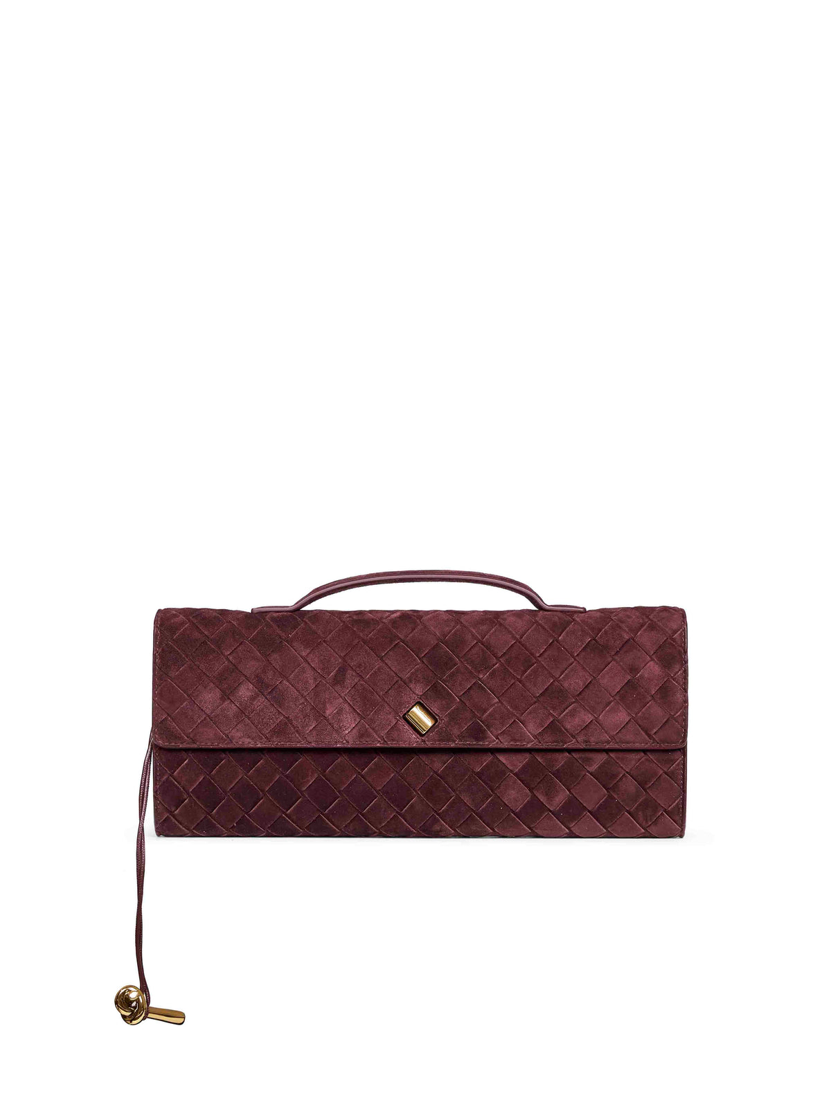 Deep mahogany Andiamo Clutch top handle clutch bag