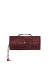 Deep mahogany Andiamo Clutch top handle clutch bag