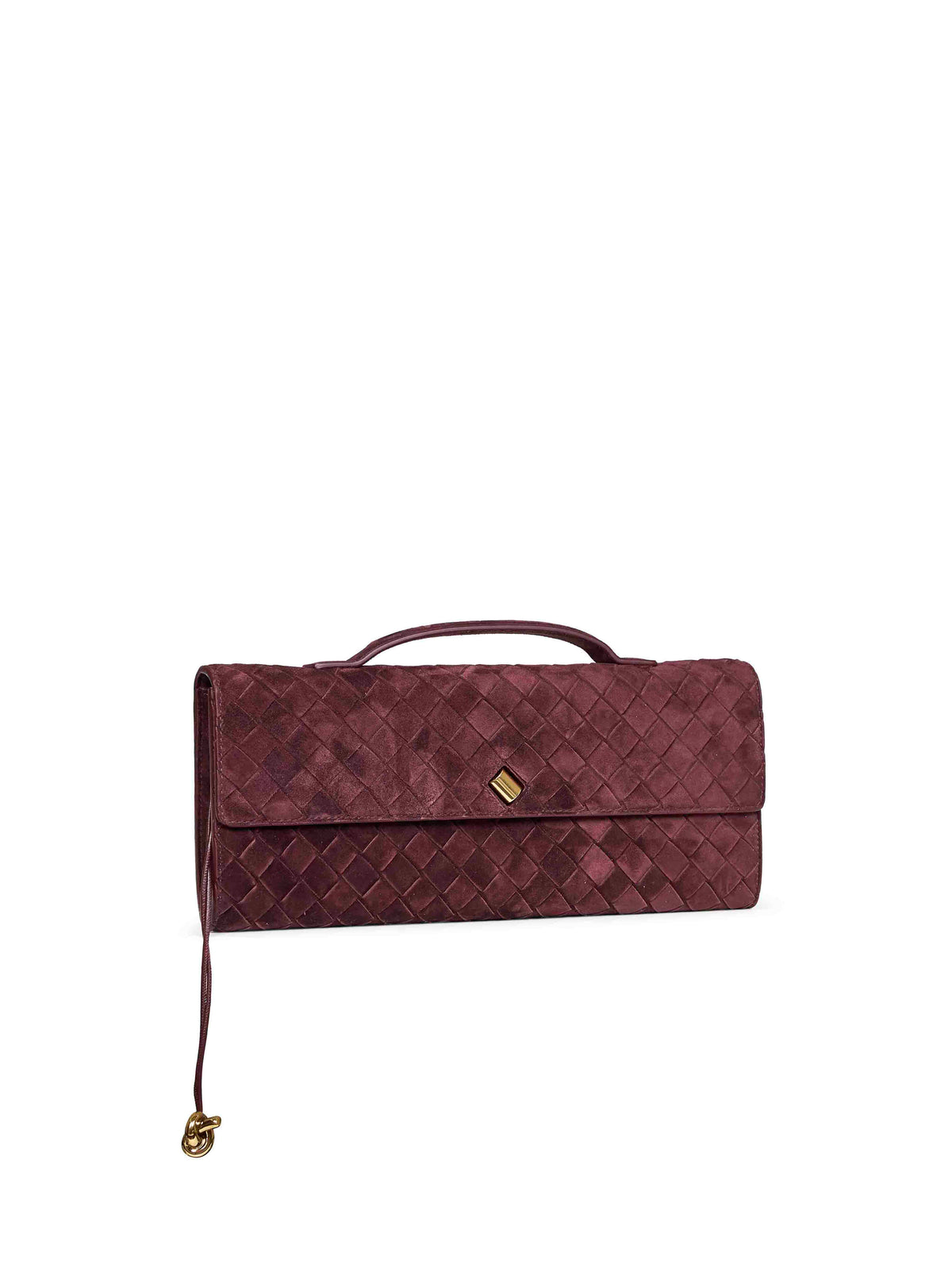 Deep mahogany Andiamo Clutch top handle clutch bag