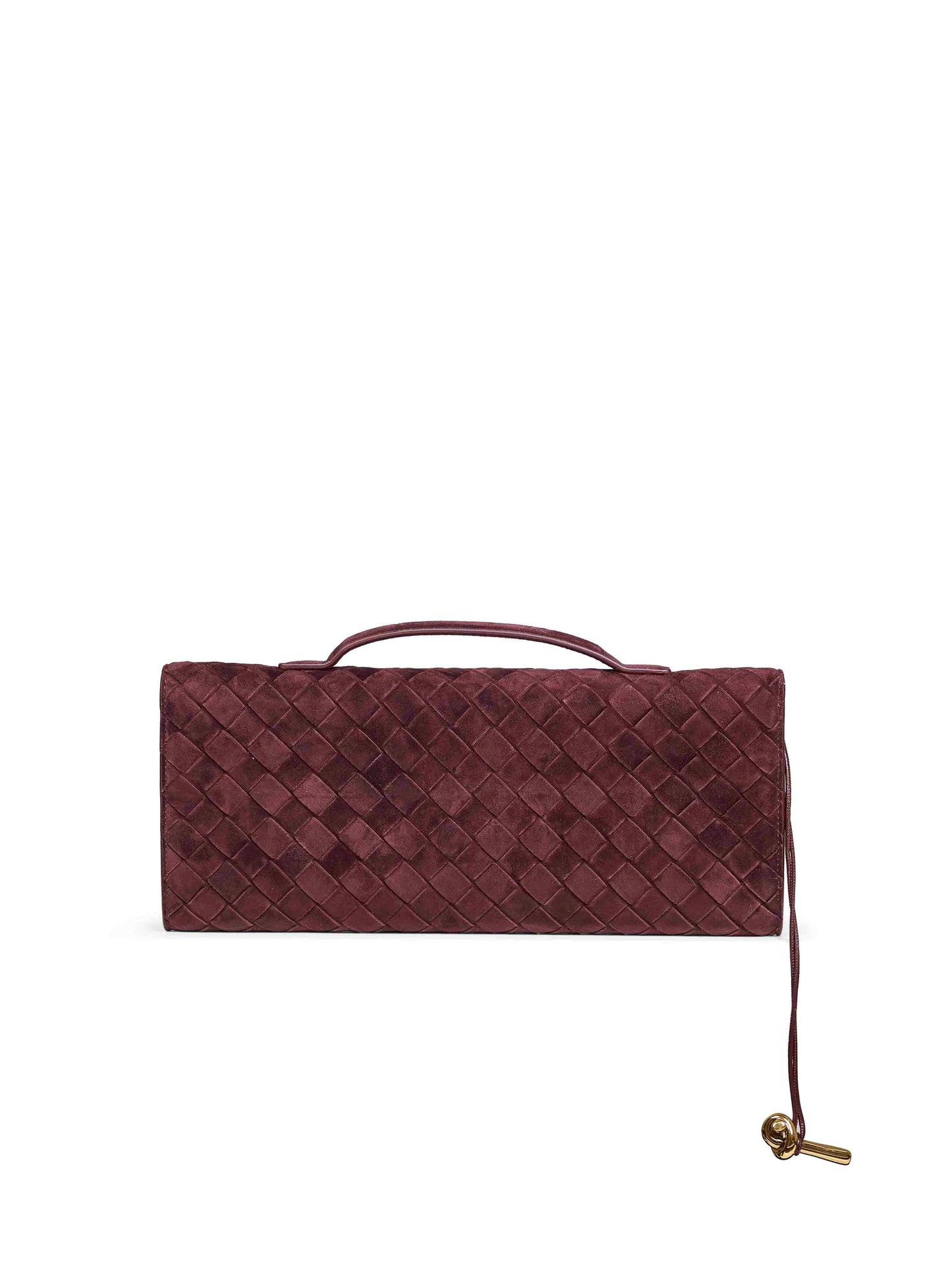 Deep mahogany Andiamo Clutch top handle clutch bag