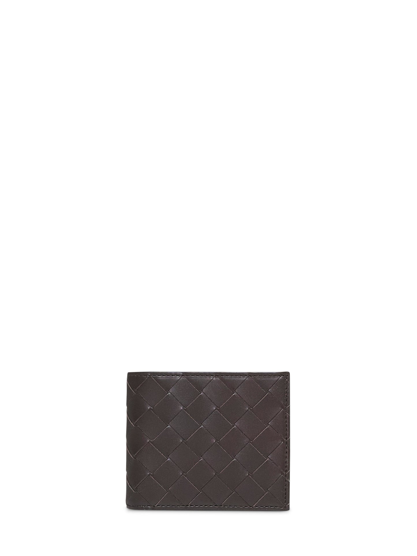 Brown Bi-Fold Intrecciato wallet
