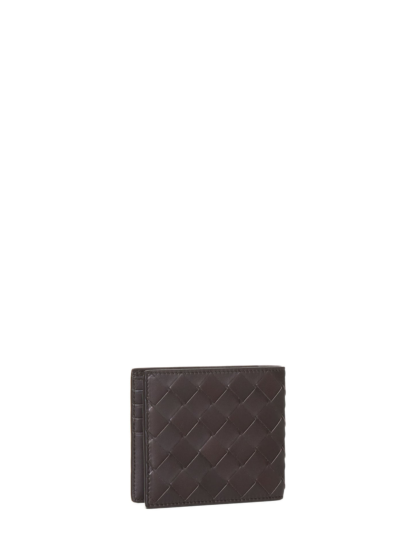 Brown Bi-Fold Intrecciato wallet