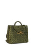 Green tweed Small Andiamo top handle bag