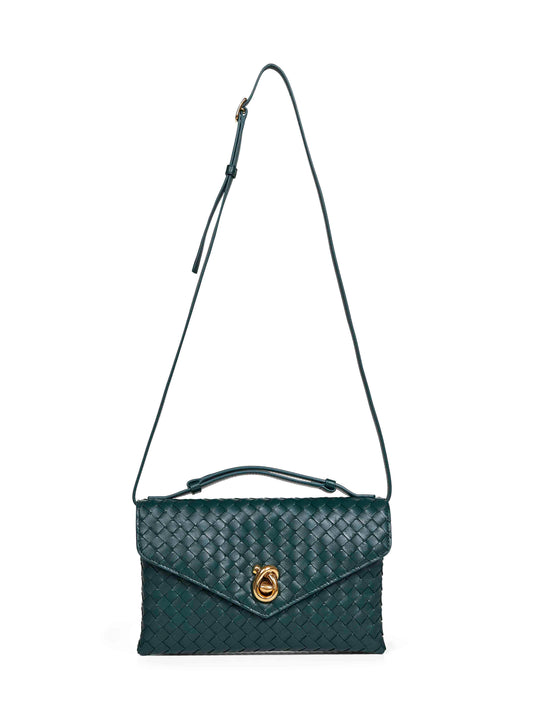 Emerald green Knot Lock crossbody bag