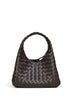 Borsa a spalla Campana piccola marrone fondant