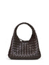 Borsa a spalla Campana piccola marrone fondant