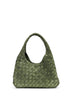 Green tweed Small Campana shoulder bag