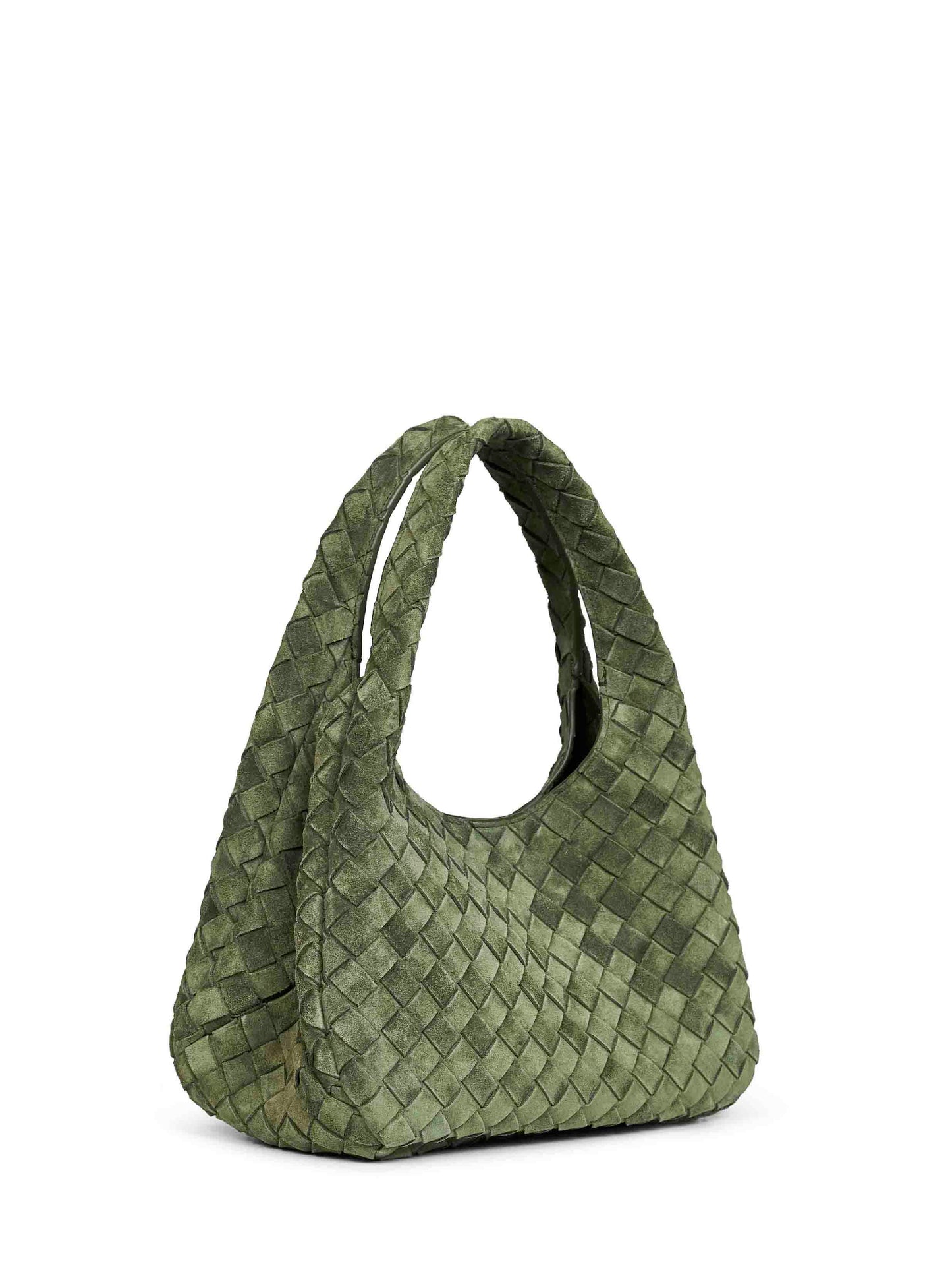 Green tweed Small Campana shoulder bag