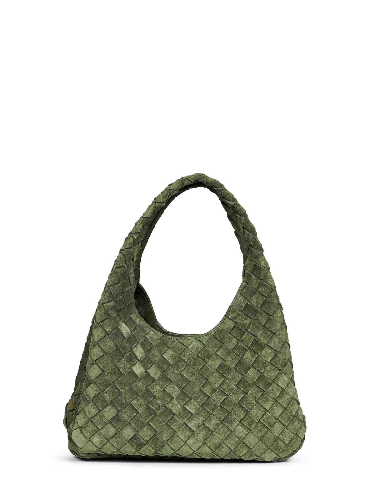 Green tweed Small Campana shoulder bag