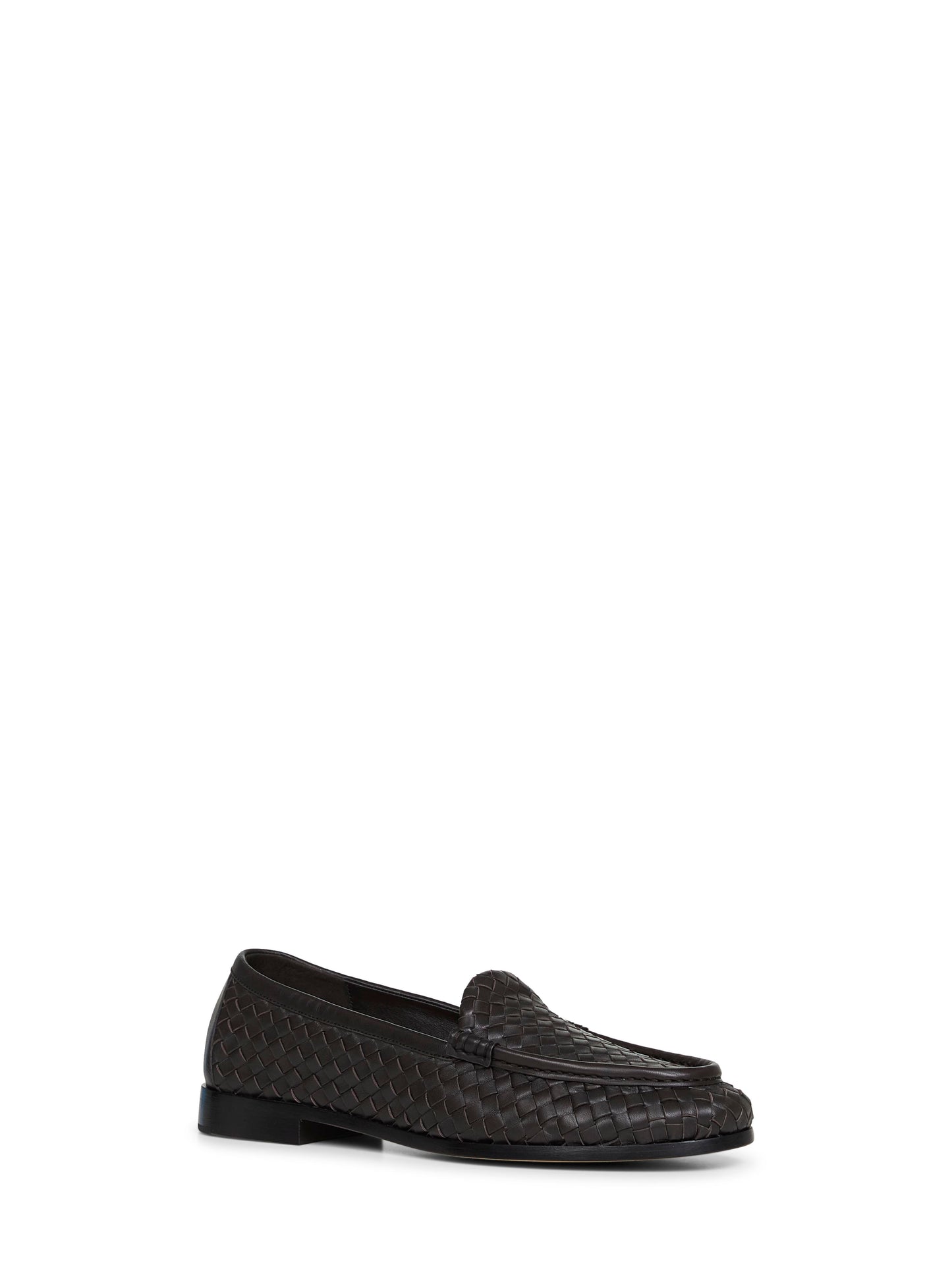 Espresso Intrecciato nappa leather Silenzio loafers