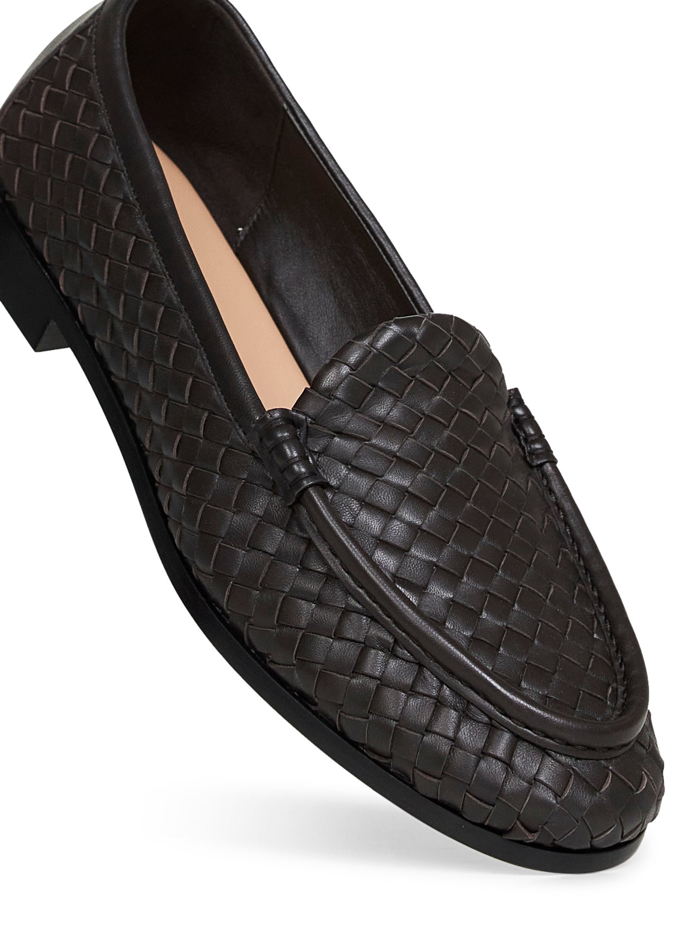 Espresso Intrecciato nappa leather Silenzio loafers