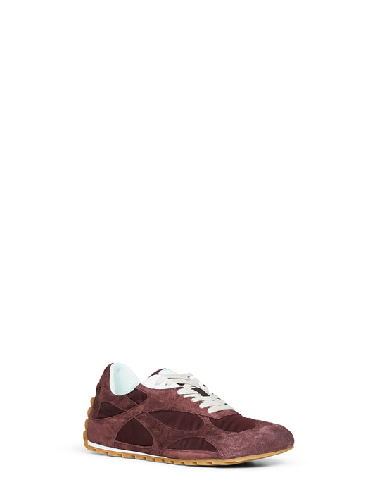 Deep mahogany suede and nylon Orbit Flash sneakers