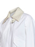 Giacca in cotone leggero impermeabile bianco con colletto Intrecciato
