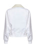 Giacca in cotone leggero impermeabile bianco con colletto Intrecciato