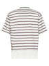 White striped cotton layered T-shirt