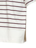 White striped cotton layered T-shirt