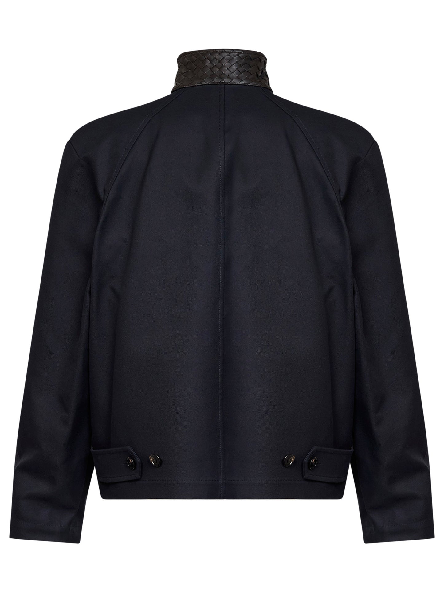 Giacca Harrington in gabardine di cotone blu notte