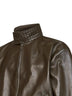 Wader green soft glossy lambskin jacket