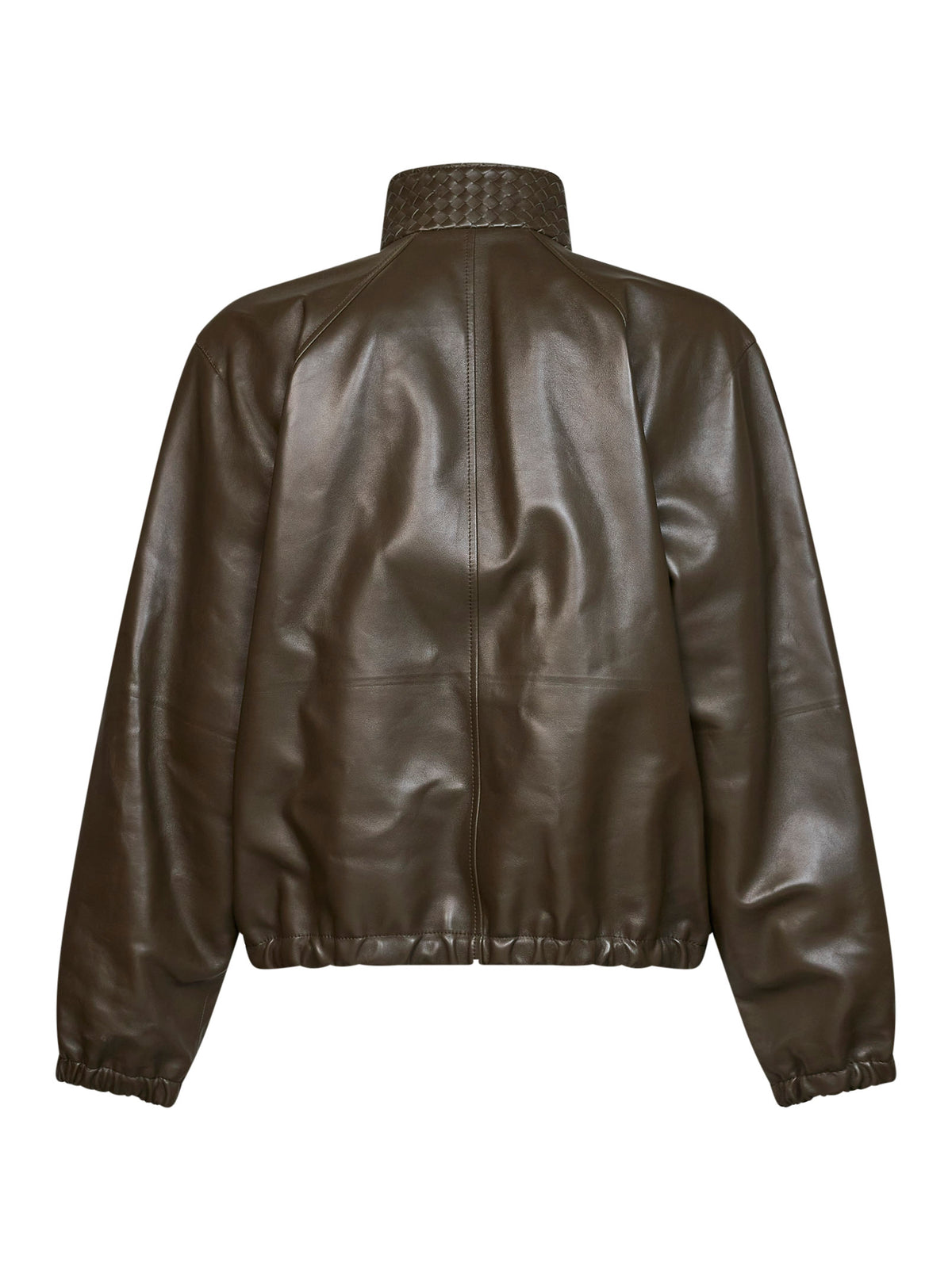 Wader green soft glossy lambskin jacket