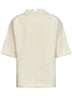 T-shirt in maglia di misto lana e cashmere riso