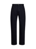 Dark indigo cotton denim straight-leg jeans
