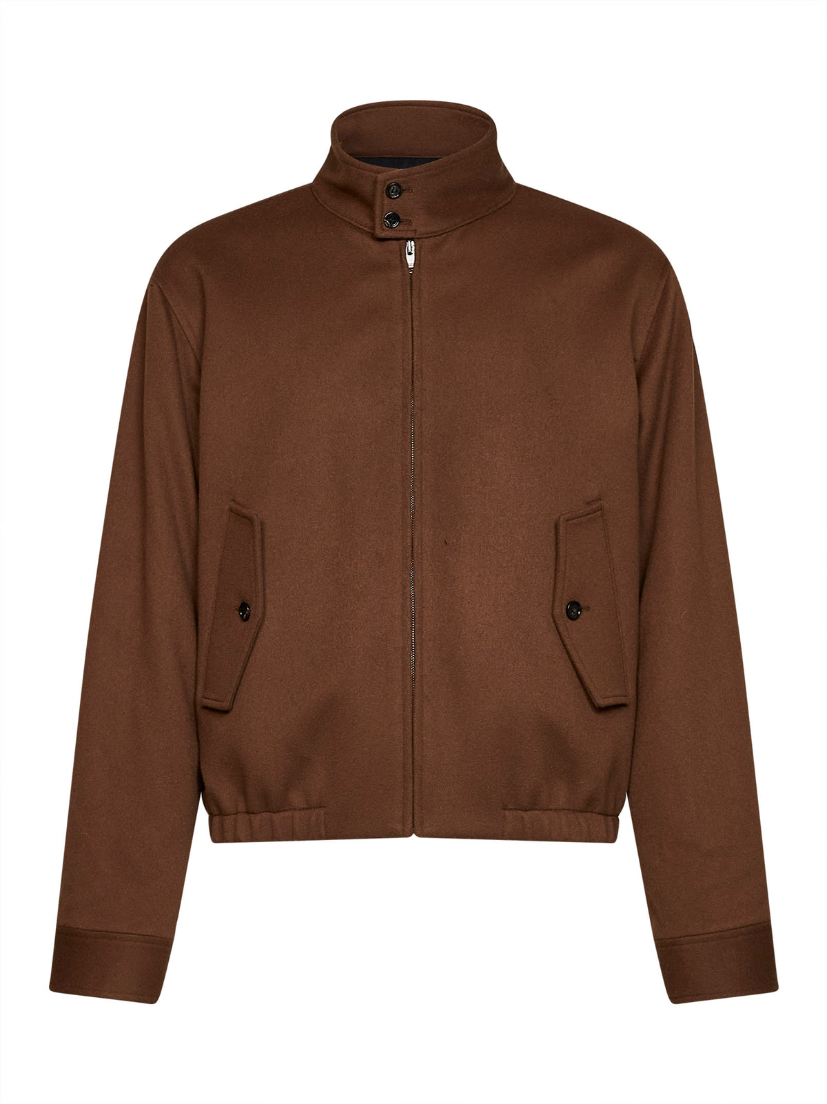Sepia brown brushed wool and cashmere jacket
