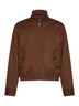 Sepia brown brushed wool and cashmere jacket