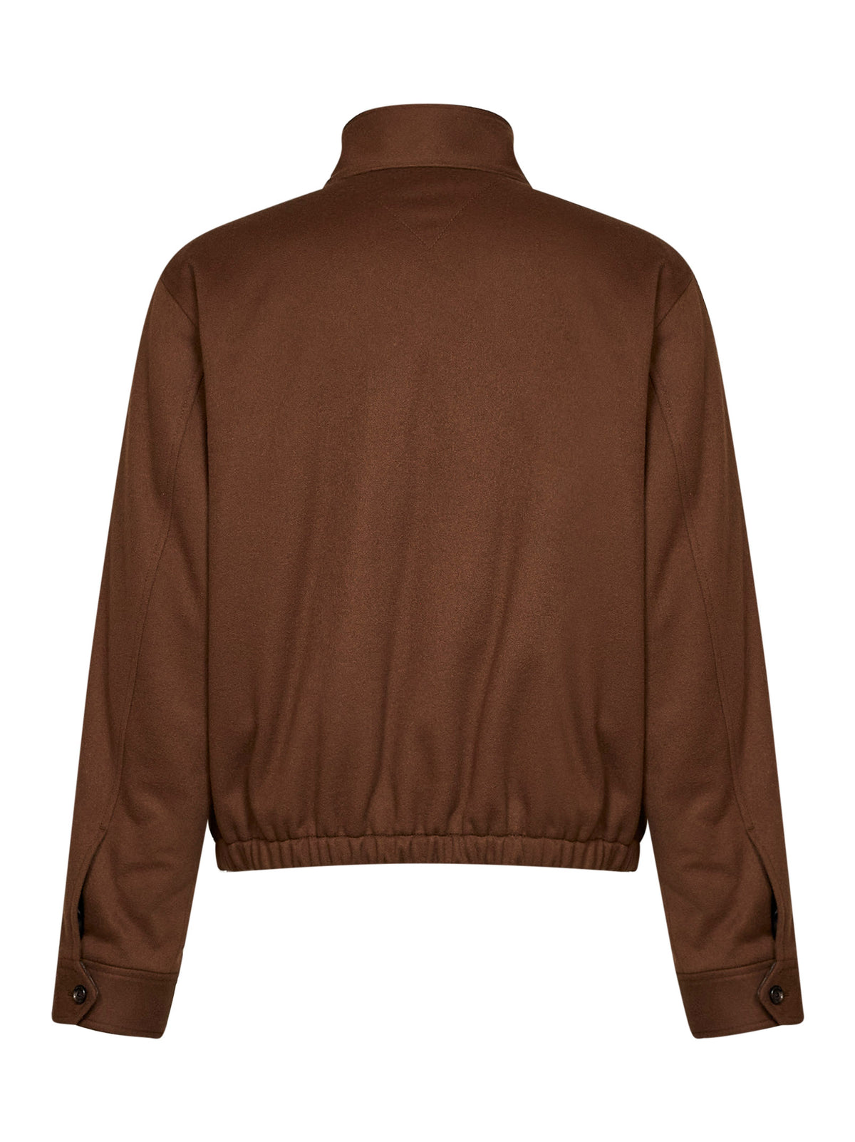 Sepia brown brushed wool and cashmere jacket