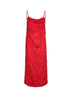 Flash red viscose fil coupé midi dress