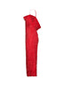 Flash red viscose fil coupé midi dress