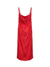 Flash red viscose fil coupé midi dress