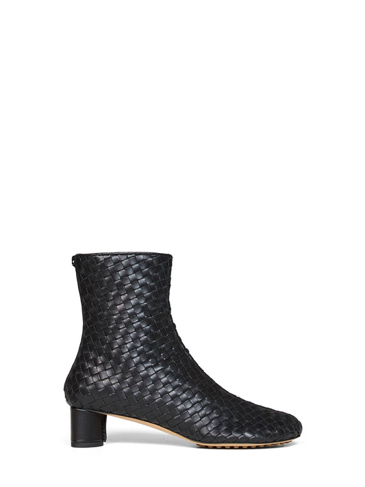 Black Intrecciato nappa leather Cherry ankle boots