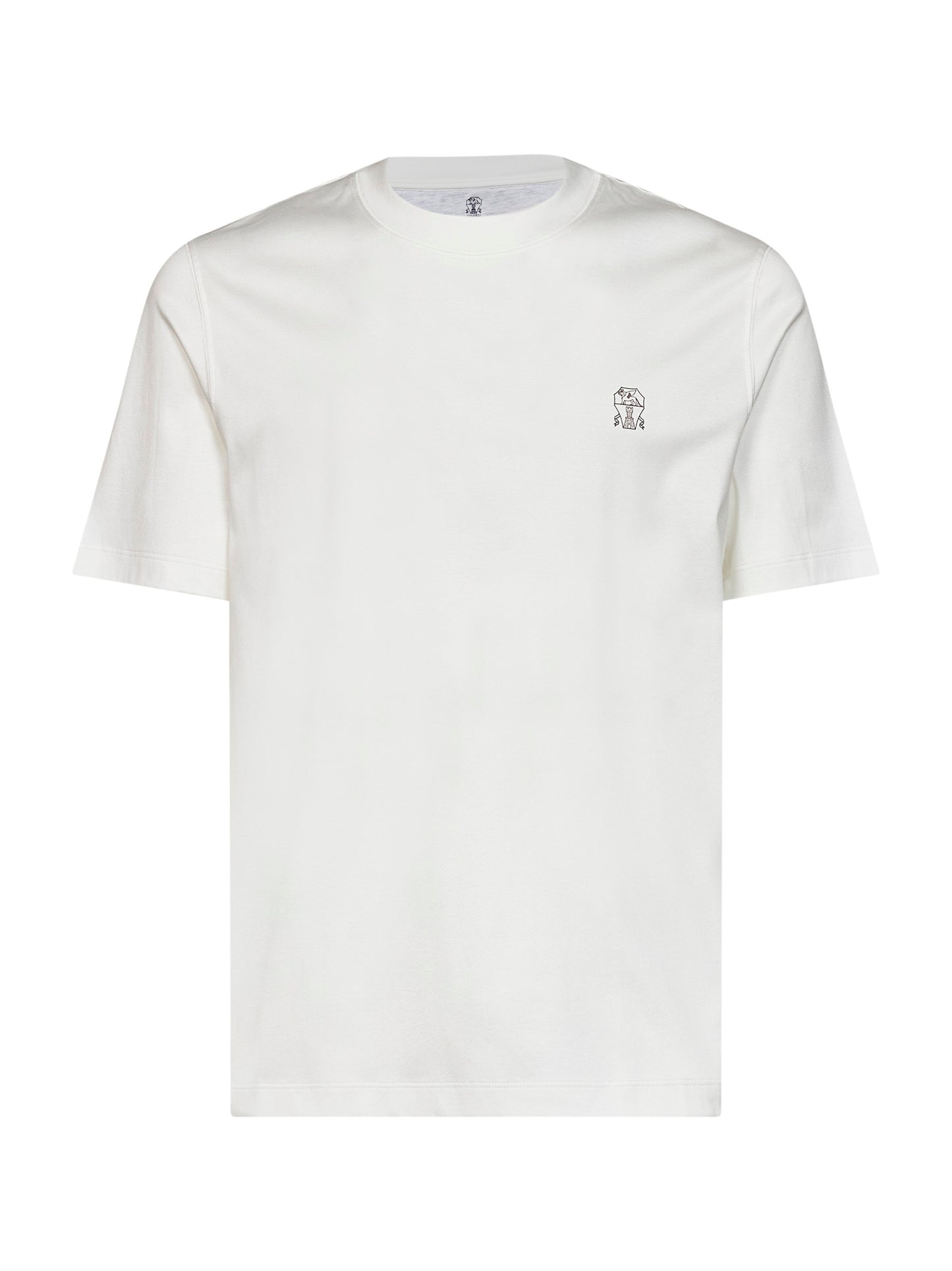 Off-white cotton jersey logo crewneck T-shirt