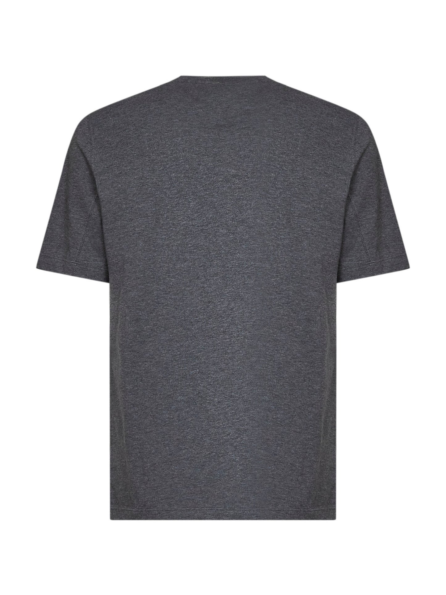 Lead grey cotton jersey logo crewneck T-shirt