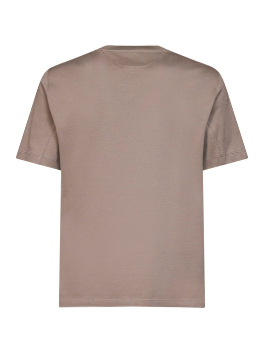 T-shirt girocollo in jersey di cotone roccia con logo