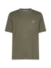 Camouflage green cotton jersey logo crewneck T-shirt