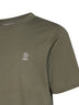 Camouflage green cotton jersey logo crewneck T-shirt