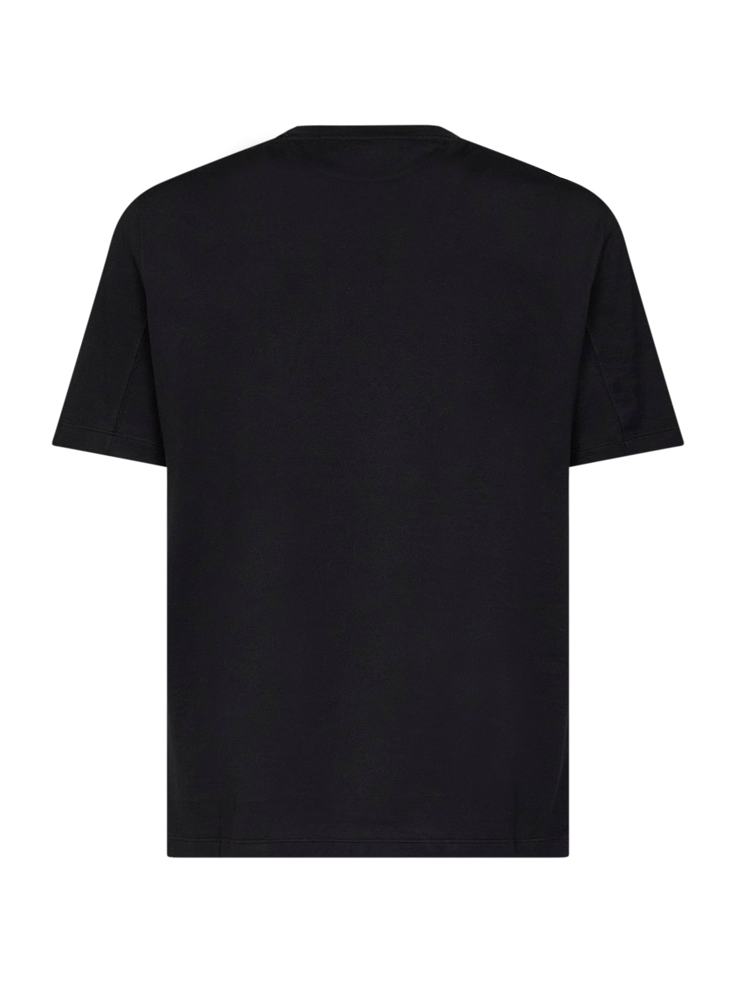 Black cotton jersey logo crewneck T-shirt