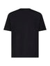 Black cotton jersey logo crewneck T-shirt