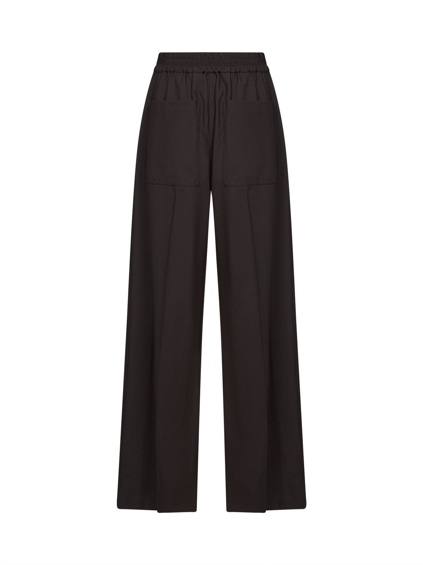 Coffee Tropical Luxury wool Loose Track trousers