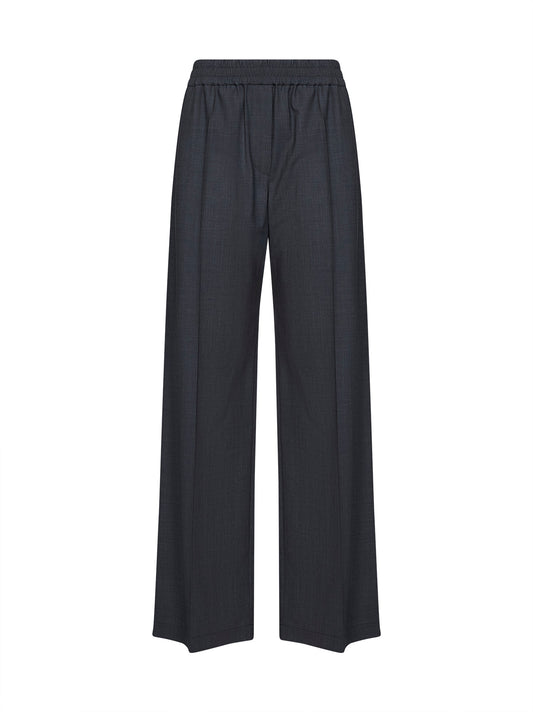 Dark grey Tropical Luxury wool Loose Track trousers