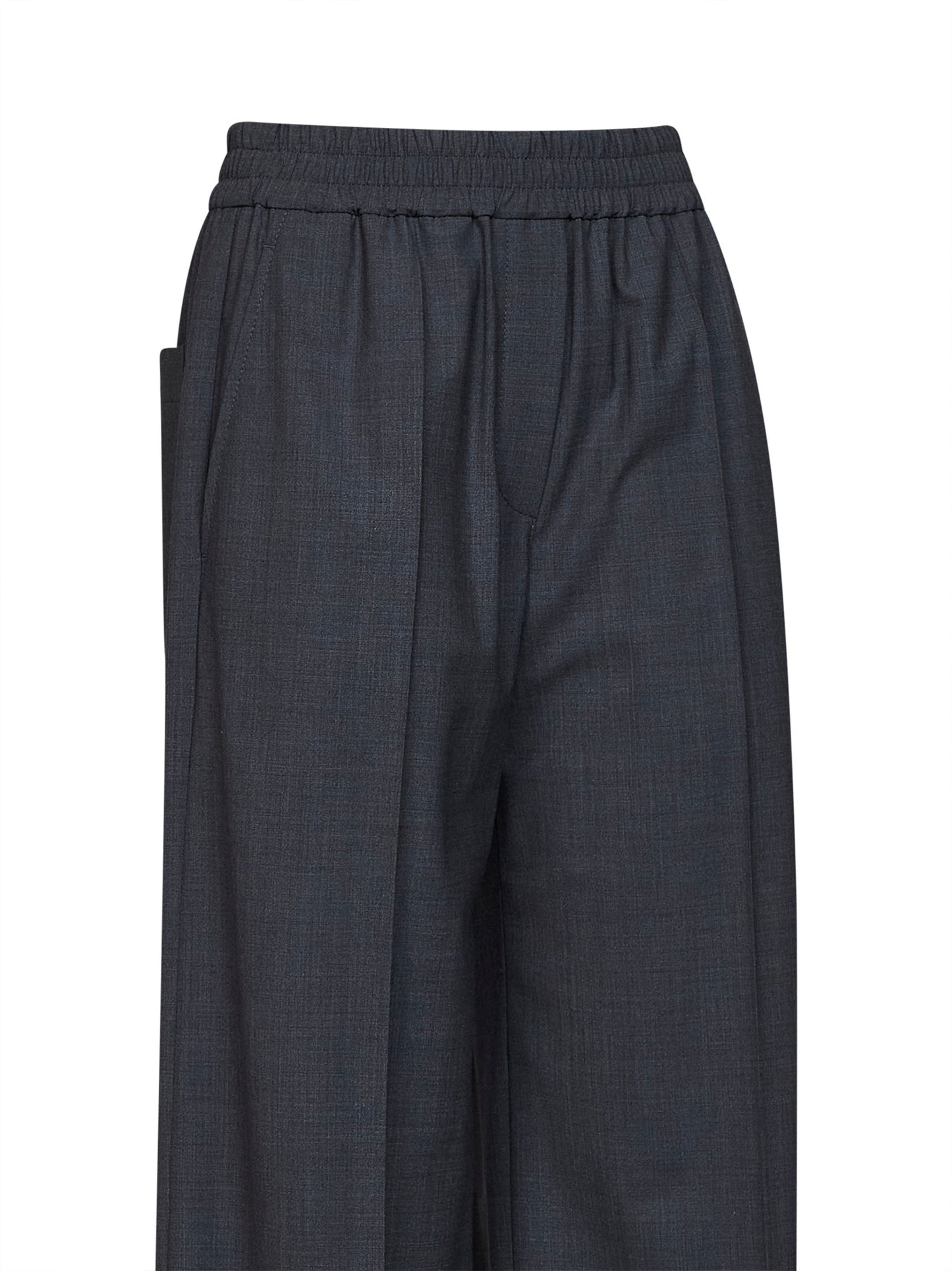 Dark grey Tropical Luxury wool Loose Track trousers